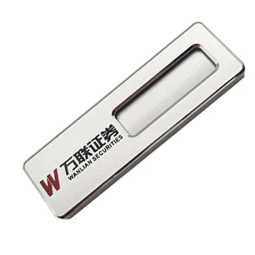 Laser Engraved Company Logo Silver Aluminum Name Plate