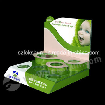 Customized Acrylic Display Stand for Milk Powder, PMMA Table Top Display