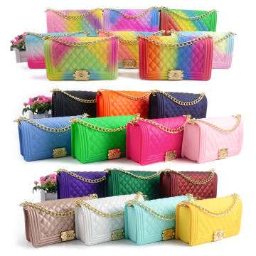 Bunte PVC -Gelee -Geldbörse - Großhandel Handtaschen und Gitter -Damen -Crossbody -Taschen