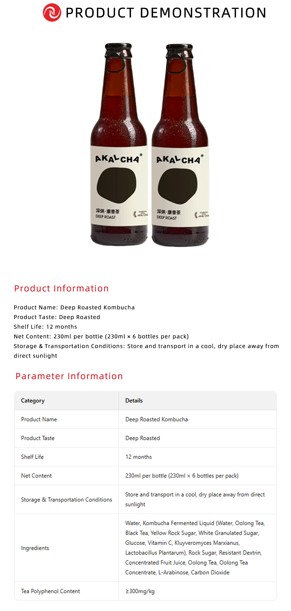 Premium Kombucha Deep Roast Fermented Tea x