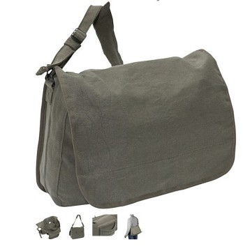 Fashion Laptop Leather Canvas Men's Shoulder Messenger Bag