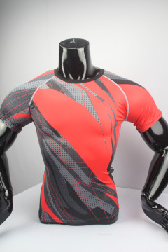 2017 compression uniforms blank fitness shirt wholesale custom design good sublimated compression shirt for man
