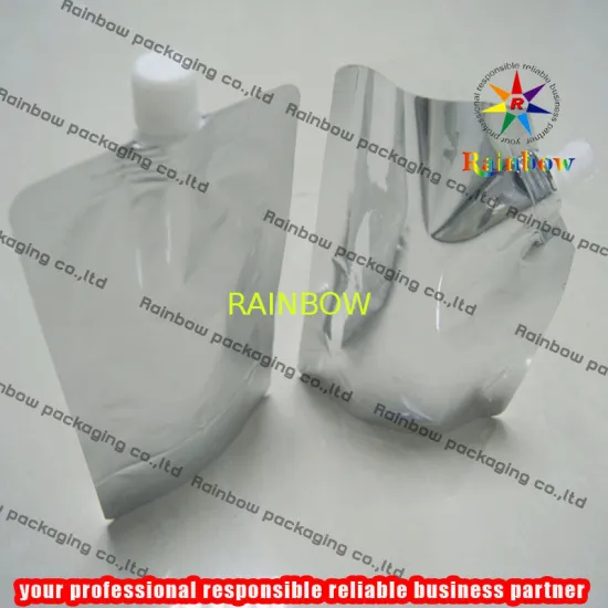 Aluminum Foil Plain Spout Pouch Packaging With Cap