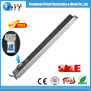 1.5U IEC C19 rack socket PDU Power distribution unit With circuit breaker and power light