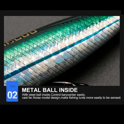 JOHNCOO Hard Bait Pencil Stick Fishing Lures for Bass