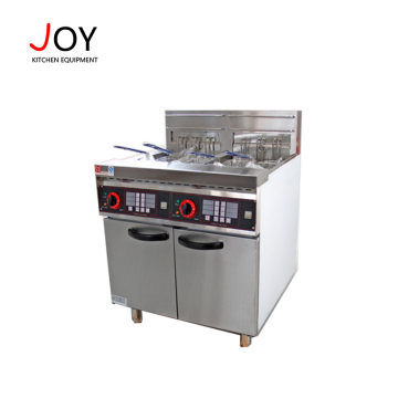 Thermostat-Controlled Double Tank Spiral Potato Deep Fryer