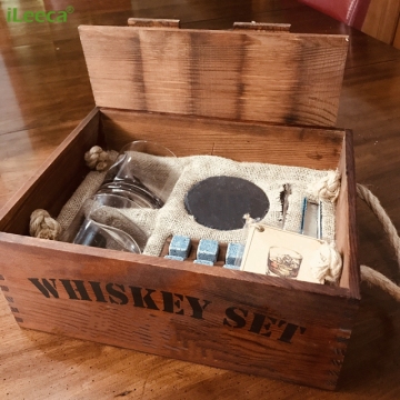 2021 Custom Natural Chilling Whisky Stones & Whiskey Glasses with Gift Box
