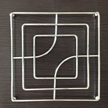 Square wire trivet, iron wire cooling holder, metal wire coaster EA-114