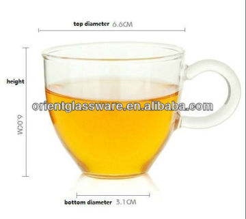 Clear Gift Glass cup with handle set