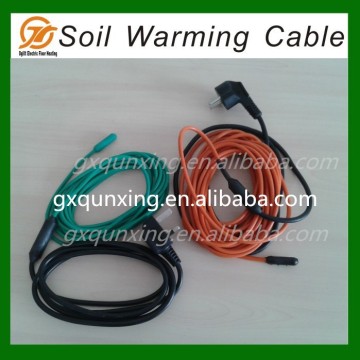 Winter using heating cable for greenhouse