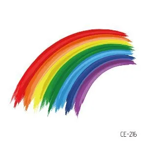 Rainbow Waterproof Temporary Tattoos: Heart Love & Stripes Body Paints