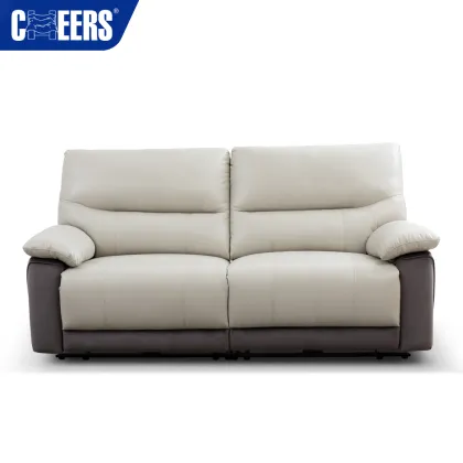 MANWAH CHEERS: Latest Design - Fashional Leather Velvet Power Reclining Loveseat Sofa