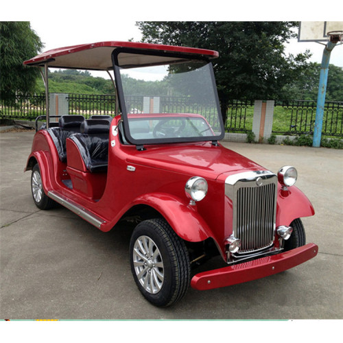 classic gas powered golf cart with fiberglass bodies