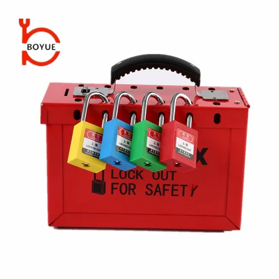 Boyue Safety Steel Electric Tag-Out Lock Box Kit: Comprehensive Control Solution with Four Safety Padlocks