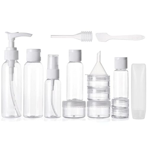 Plastic lege 100 ml 50 ml 30 ml 30 ml huisdierlotion mist pomp spuiter 8-in-1 toiletartikelen fles reisopslagset