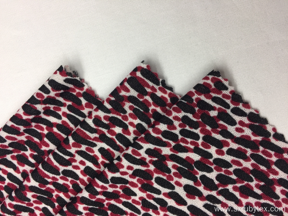 Polyester Spandex Crepe Print Knit Fabric