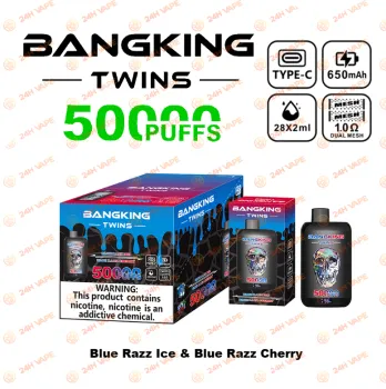 Bang King Twins 50K Puffs Dual Flavor Vape with LED Display
