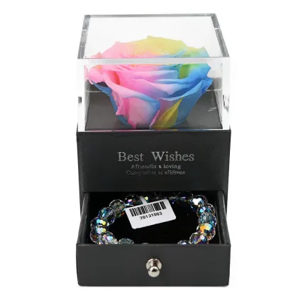 Acrylic Box Preserved Flowers - Eternal Blooms Encased