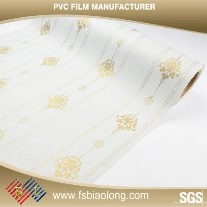 Heat Insulation Removable Wallpaper embossed sgs certification pvc film