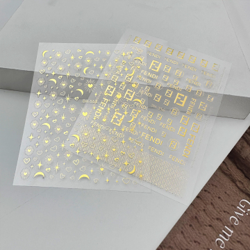 Mondnagelnietabziehbilder UV halb geheilte Gelnägelkunstaufkleber - Guangzhou Fabrik