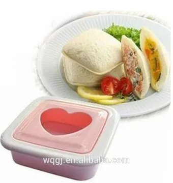Plastic Square Heart Shape Sandwich Mold DIY Pocket Bread Cutter