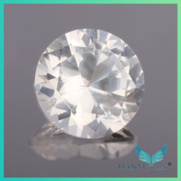 Wholesale Factory price 2.0mm #12 Faceted Round White synthetic sapphire loose corundum for Necklaces Jewelry making free sample