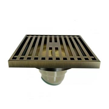 สุขภัณฑ์ห้องน้ำทองเหลืองคุณภาพดีอ่างอาบน้ำระงับกลิ่นกาย Luxury Brass Gold Floor Drain