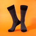 Small moq four seasons wear comfortable knitted black men crew dress business box socks