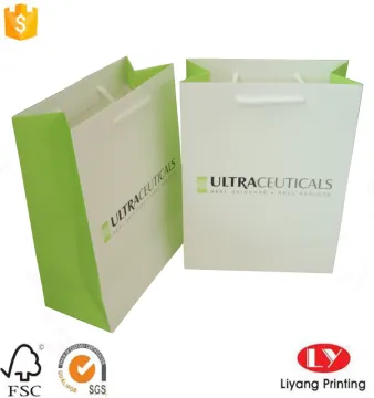Custom paper cosmetic gift packaging shopping bag