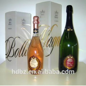 custom clear folding wine gift box with printing