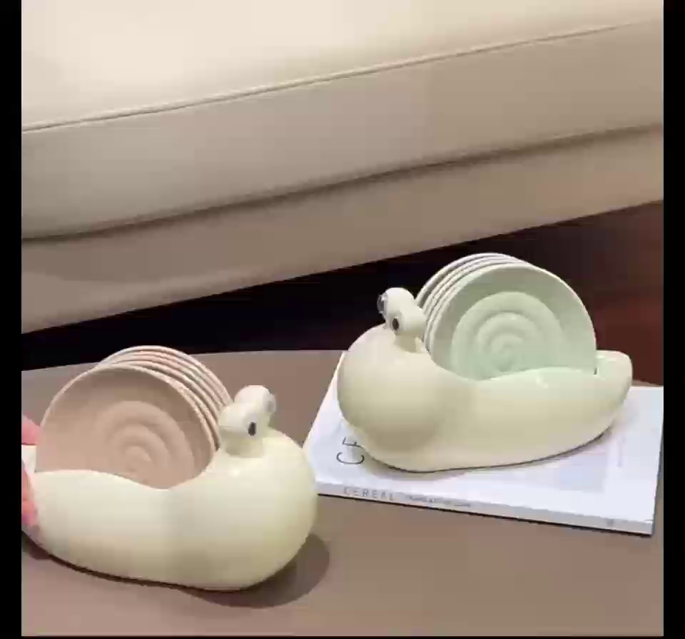 Creative Cartoon Snail-Shaped Plate for Kids