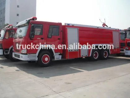 China truck HOWO water fire truck with fire fighting cannon