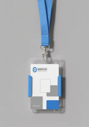 PVC work badge lanyard