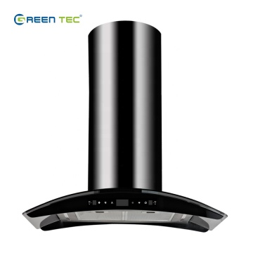 Black Stainless Steel Island Range Hood Kitchen Smoke Extractor - Island Chimney