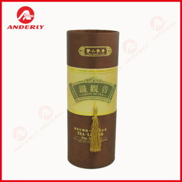 Customized Gold Foil Tea Packaging Paper Canister