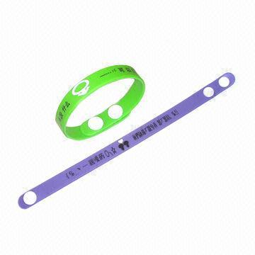 Modern Design Promotional Adjustable Silicone Wristband for Girls' and Boys