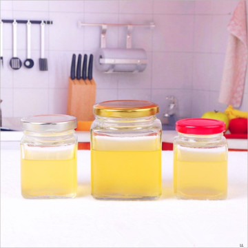 AL Premium Glass Jars - 280 ml, 380 ml, 500 ml vierkante heldere potten voor jam