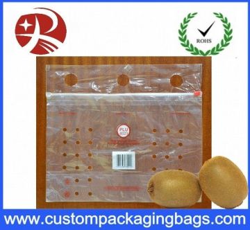 Transparent Fruit Packing Bag With Hole And Zipper Keep Loquat Fresh