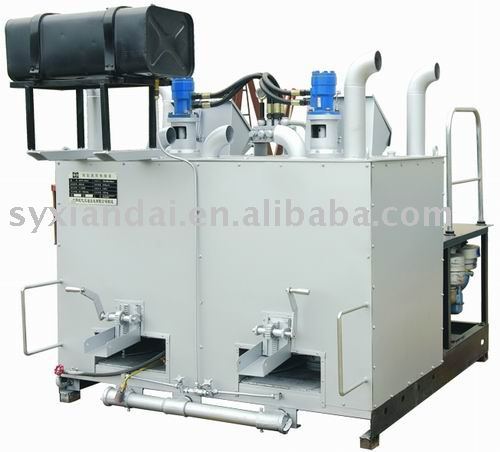 Double cylinder mechanical fueled oil hot melt kettle