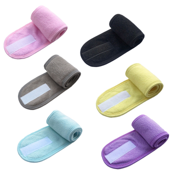 Adjustable Embroidered Face Wrap Headband for Beauty and Spa Care