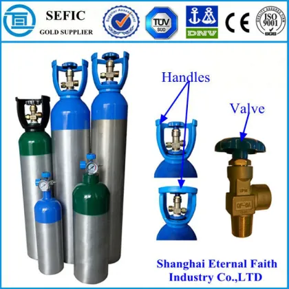 High Pressure Seamless Aluminum Gas Cylinder Oxygen Gas Cylinder