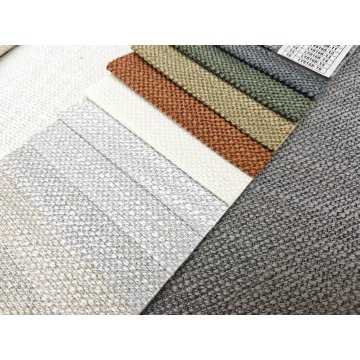 Tela de sofá de lino para tapicería premium de felpa