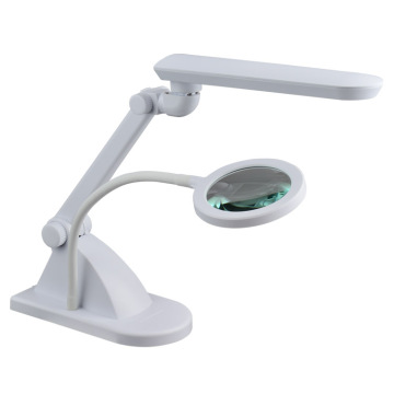 LED Nail Beauty Salon Desk Lamp مع عدسة مكبرة للمعاني وتمديد الرموش