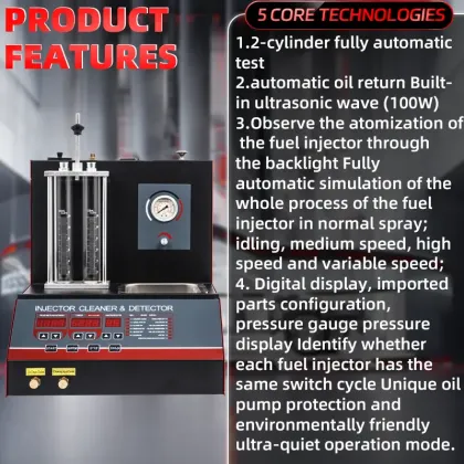 Electronic Motorcycle Fuel Injector Cleaner Tester Machine for Bike Fuel Injectors
