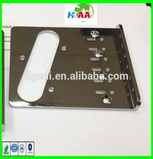 FD logo golden guitar Neck plate for electric Bass with One Rubbermat Four Mounting Screws