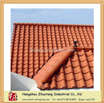 light weight classic type Clay tile color stone coated metal roof tile