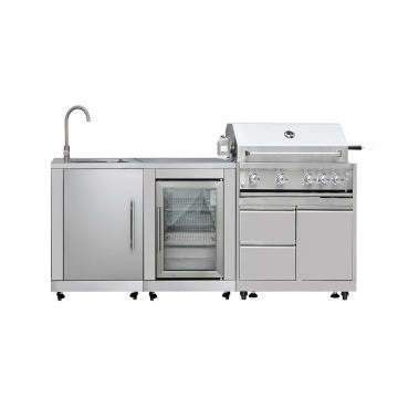304 Stainless Steel Custom Outdoor Kitchen Set with BBQ Grill