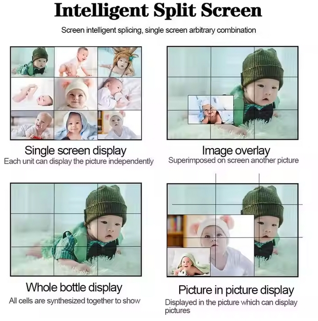 Multi Splicing Ultra narrow bezel lcd video wall
