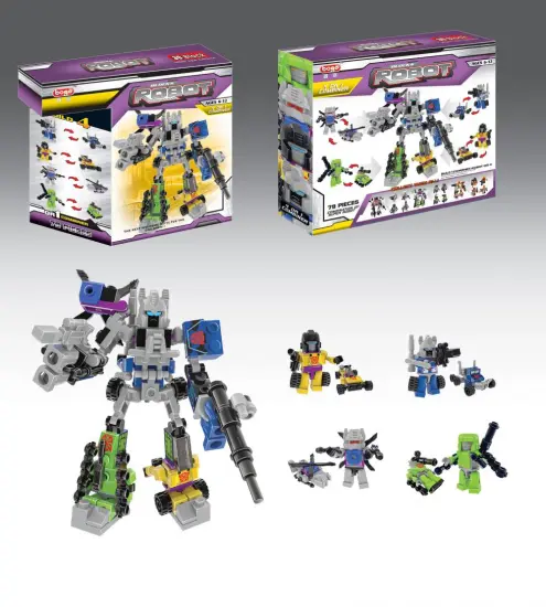 The Hurricane Fighter 4 in 1 Robot Building Blocks