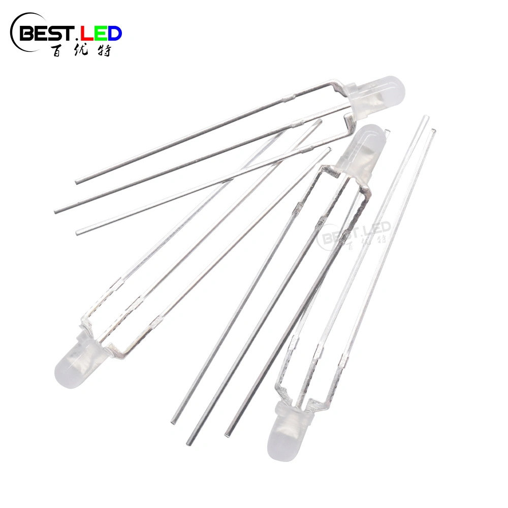 thumbnail image 2 of 100pcs 3mm Bi-Color LED - Red/Green Diffused Common Cathode 3-Pin (0603) 2 of 5